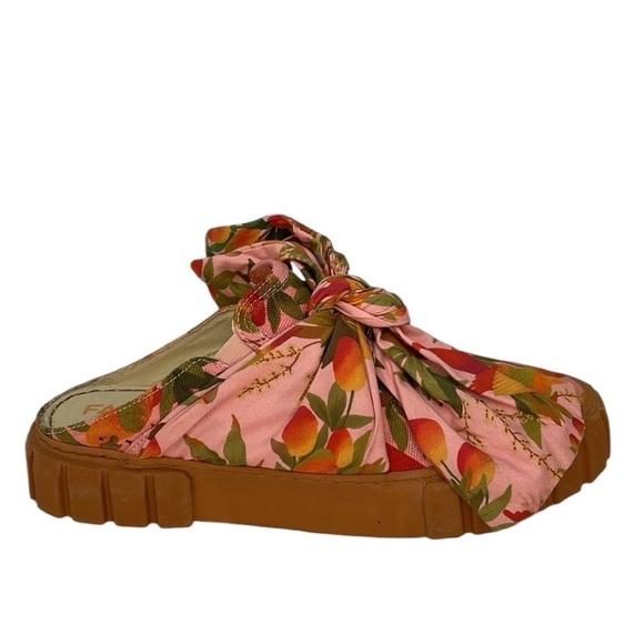 FARM RIO Sneakers Shoes Mules Summer Dream Pink Peaches Size 8.5 - Picture 4 of 12